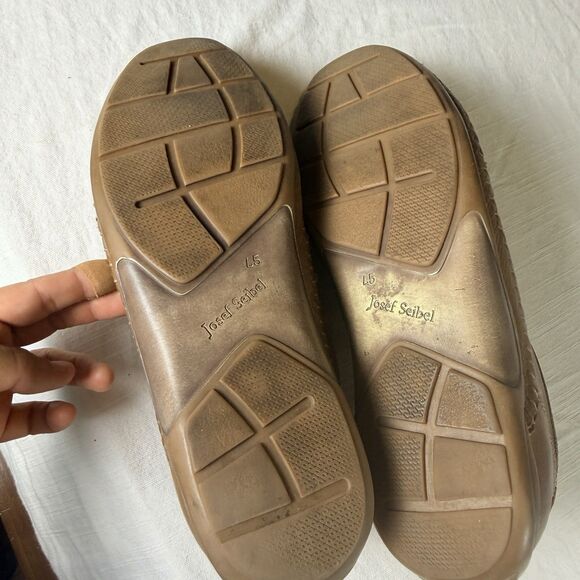 Josef Seibel Leather Loafers Men\'s Slip On Shoes Size 45 US 12 Brown Tan Comfort